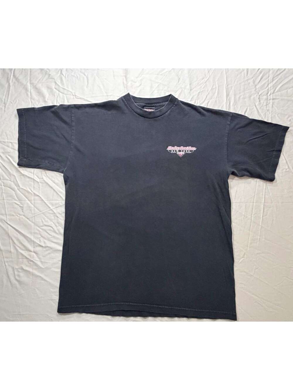 Harley Davidson Cafe New York T Shirt Large Black Eagle Lightning USA Graphic